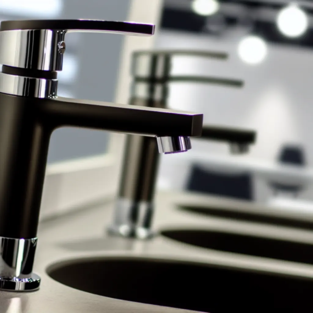 Krómozott csaptelep modern mosdóval