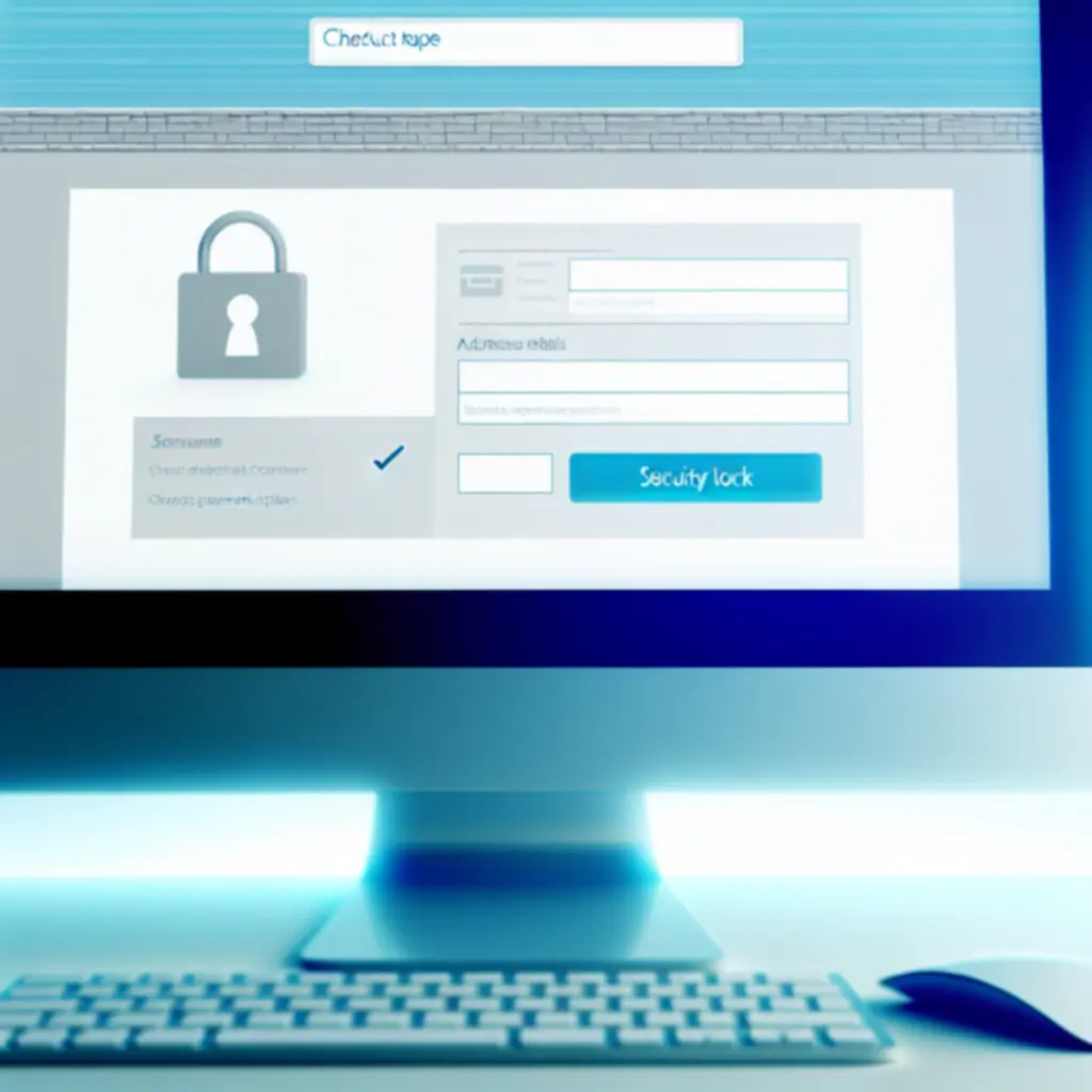 Biztonságos online fizetési felület illusztráció